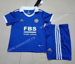 2022-23 Leicester City Home Blue  Youth/Kids Soccer Uniform-507