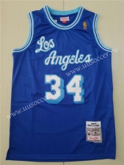 Mitchell & Ness NBA Lakers Blue#34 Jersey