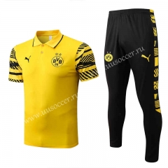 2022-23 Borussia Dortmund Yellow Thailand Polo Uniform-815