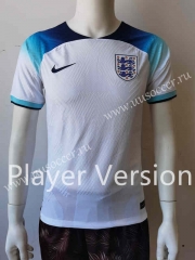 Player version 2022-23  England Home Blue& White Thailand Soccer Jersey AAA-807