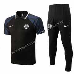 2022-23 Inter Milan Black Thailand Polo Uniform-815