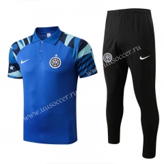 2022-23 Inter Milan Cai Blue Thailand Polo Uniform-815