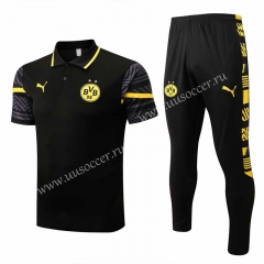 2022-23 Borussia Dortmund Black Thailand Polo Uniform-815