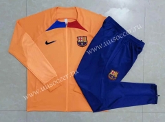 2022-23 Barcelona Orange Thailand Youth/ Kids Jacket Uniform-815