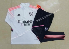 2022-23  Arsenal White Kids/Youth Soccer Tracksuit-815