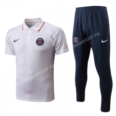 2022-23 Nike Psg White Thailand Polo Uniform-815