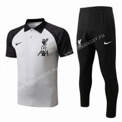 2022-23 Liverpool Light Grey Thailand Polo Uniform-815