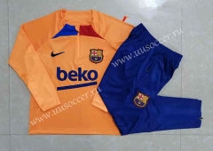 2022-23  Barcelona  Orange Thailand Kids  Tracksuit Uniform-815