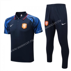 2022-23  Netherlands Black Thailand Polo Unifrom -815