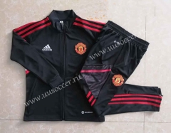 2022-23 Manchester United Black Kids/Youth Jacket Uniform -815