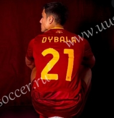 2022-23  AS Roma Home Red Thailand Soccer Jersey AAA-305   #21  DYBALA