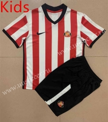 2022-23 Sunderland Home Red&White kids Soccer Uniform-AY