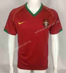 Retro Version 2006  Portugal Home Red  Thailand Soccer Jersey AAA-503