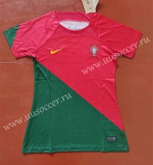 2022-23  Portugal  Home Red&Green Thailand Female Soccer Jersey AAA-708