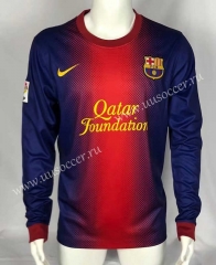 2012-13 Retro Version Barcelona Home Red & Blue Thailand LS Soccer Jersey AAA-503