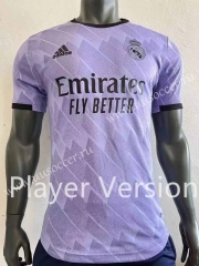 Correct version Player verison 2022-23  Real Madrid Away Purple  Thailand Soccer Jersey AAA-518