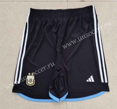 2022-23 Argentina Home Black Thailand Soccer Shorts-2886
