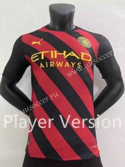 Player version  2022-23  Manchester City Away Red&Black Thailand Soccer Jersey AAA-2016