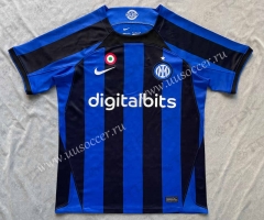 (s-4xl)2022-23 Inter Milan Home Blue& Black Thailand Soccer Jersey AAA-4952
