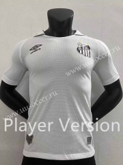 Player version 2022-23 Santos FC Home White Thailand Soccer Jersey AAA-2016