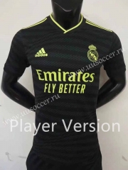 Player verison 2022-23  Real Madrid 2nd Away Black  Thailand Soccer Jersey AAA-2273