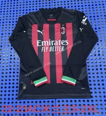 2022-23  AC Milan Home Red & Black LS Thailand Soccer Jersey AAA