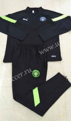2022-23 Manchester City Black Thailand Soccer Tracksuit Uniform-411
