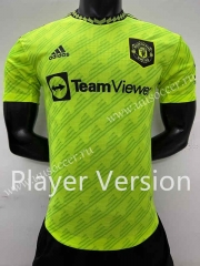 Player version 2022-23  Manchester United Fluorescent Green Thailand Soccer jersey AAA-SJ