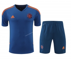 2022-23 Manchester United Blue Thailand Soccer Uniform-418