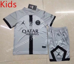 2022-23 Paris SG Away Light Gray  kids Soccer Uniform-507