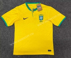 2022-23  World Cup Brazil Home Yellow  Thailand Soccer Jersey AAA-5526