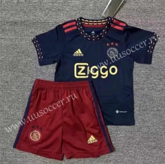 2022-23 Ajax Away Royal Blue Soccer Uniform-2483