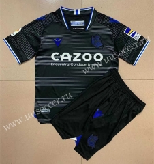 2022-23 Real Sociedad Away Black&Gray Soccer Uniform-AY
