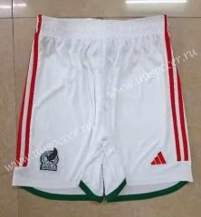 20212-23 Mexico Home White Thailand Soccer Shorts-5805