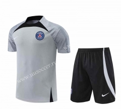 2022-23 Paris SG Light Gray Thailand Soccer  Uniform-4627
