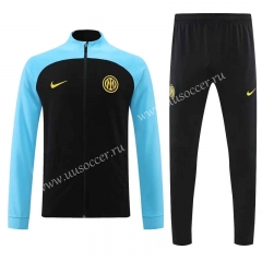 2022-23 Inter Milan Black&Blue Thailand Soccer Jacket Uniform-4627