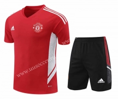 2022-23 Manchester United Red Thailand Soccer Uniform-418