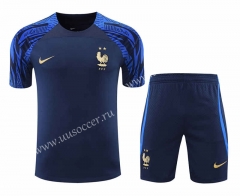 2022-23 France Black&Blue Thailand Soccer Jersey Soccer uniform-418