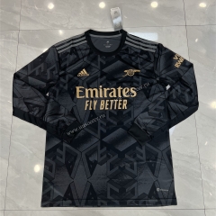 2022-23 Arsenal Away Black&Gray Thailand LS Soccer Jeesey AAA