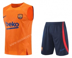 2022-23 Barcelona Orange Thailand Training Soccer Vest Uniform-4627