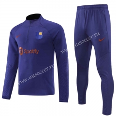 2022-23  Barcelona Blue Thailand Tracksuit Uniform-4627