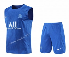 2022-23 Paris SG Cai Blue Thailand Soccer Vest Uniform-4627