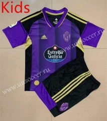 2022-23 Real Valladolid Away  Purple kids Soccer Uniform-AY
