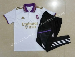 2022-23 Real Madrid White Thailand Polo Uniform-815