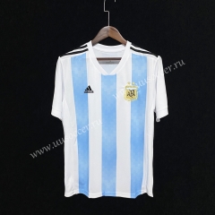 Retro Version 2018  Argentina Home Blue and White Thailand Soccer Jersey AAA-