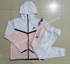 2022-23  Nike White&Pink  Soccer Jacket UniformWith Hat -815