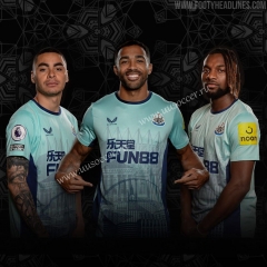 （Patches and chest ads）2022-23 Newcastle United Light Blue Thailand Soccer Jersey AAA-709