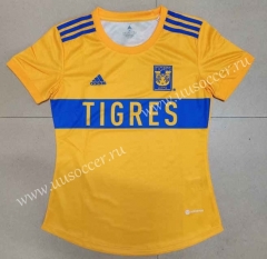 2022-23 Tigres UANL Home Yellow Female Thailand Soccer Jersey AAA-912
