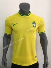 2022-23 Brazil Yellow Thailand Training Soccer Jersey-416