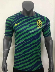 2022-23 Brazil Green&Blue  Thailand Training Soccer Jersey-416